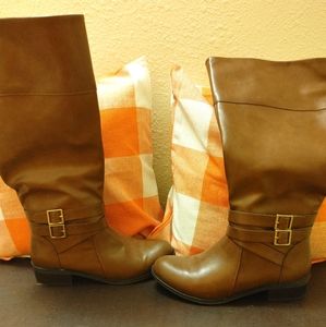 Brown JustFab Knee Length Boots